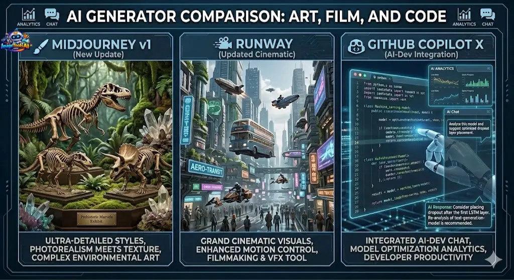 MidJourney v1 vs. Runway vs. Sora