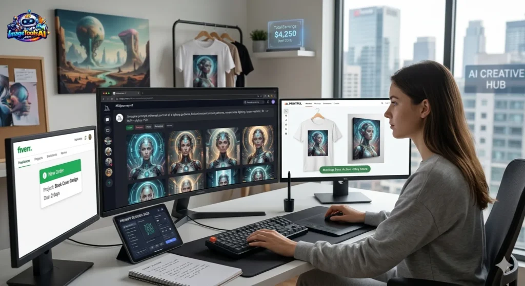 make money with MidJourney AI 2026		