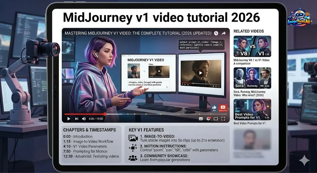 MidJourney v1 video tutorial 2026