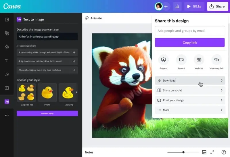 Canva Text to Image