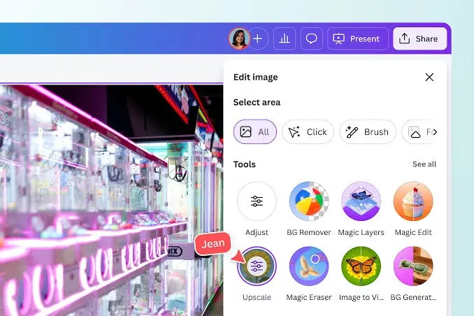 Canva AI Photo Enhancer