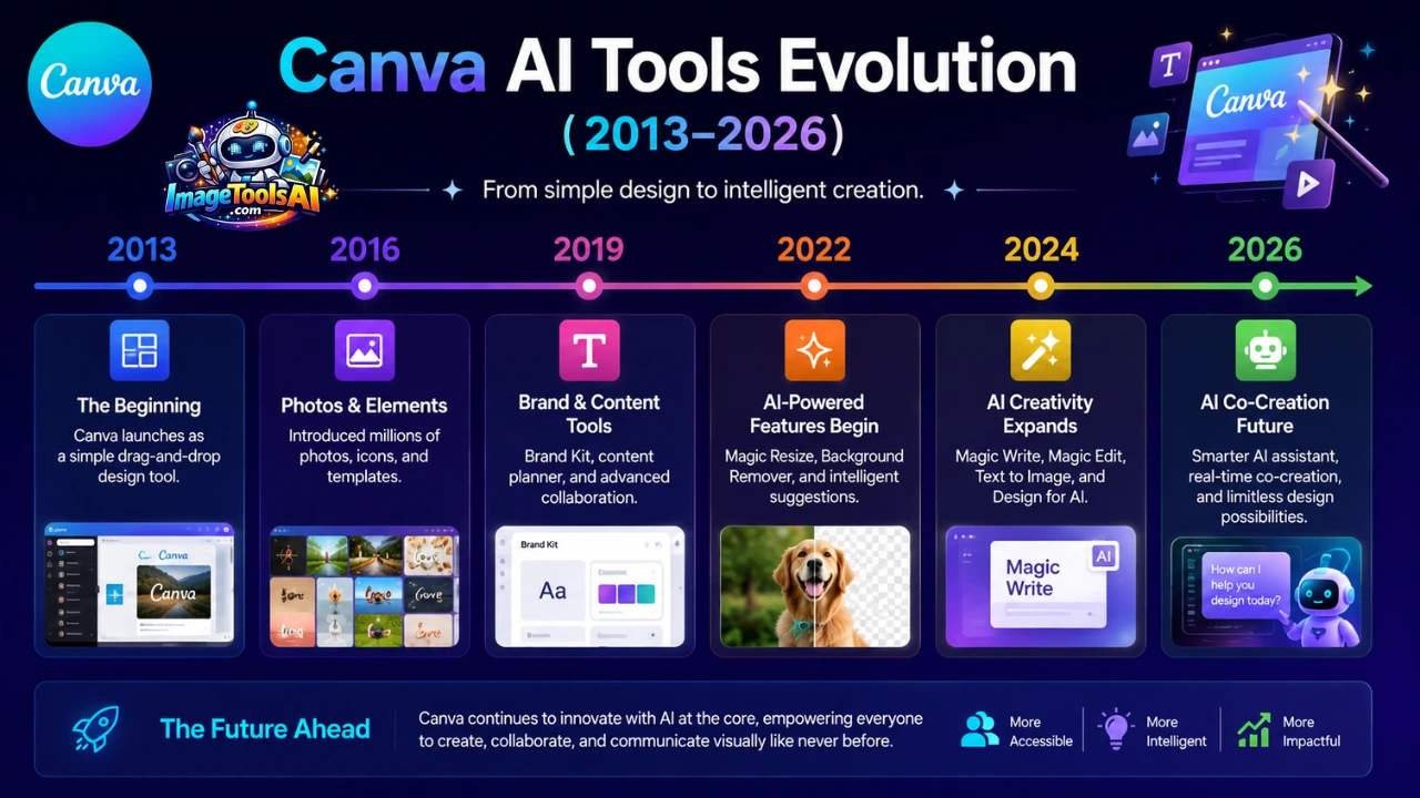 Canva AI Tools Evolution (2013–2026)