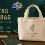 mini canvas tote bag
