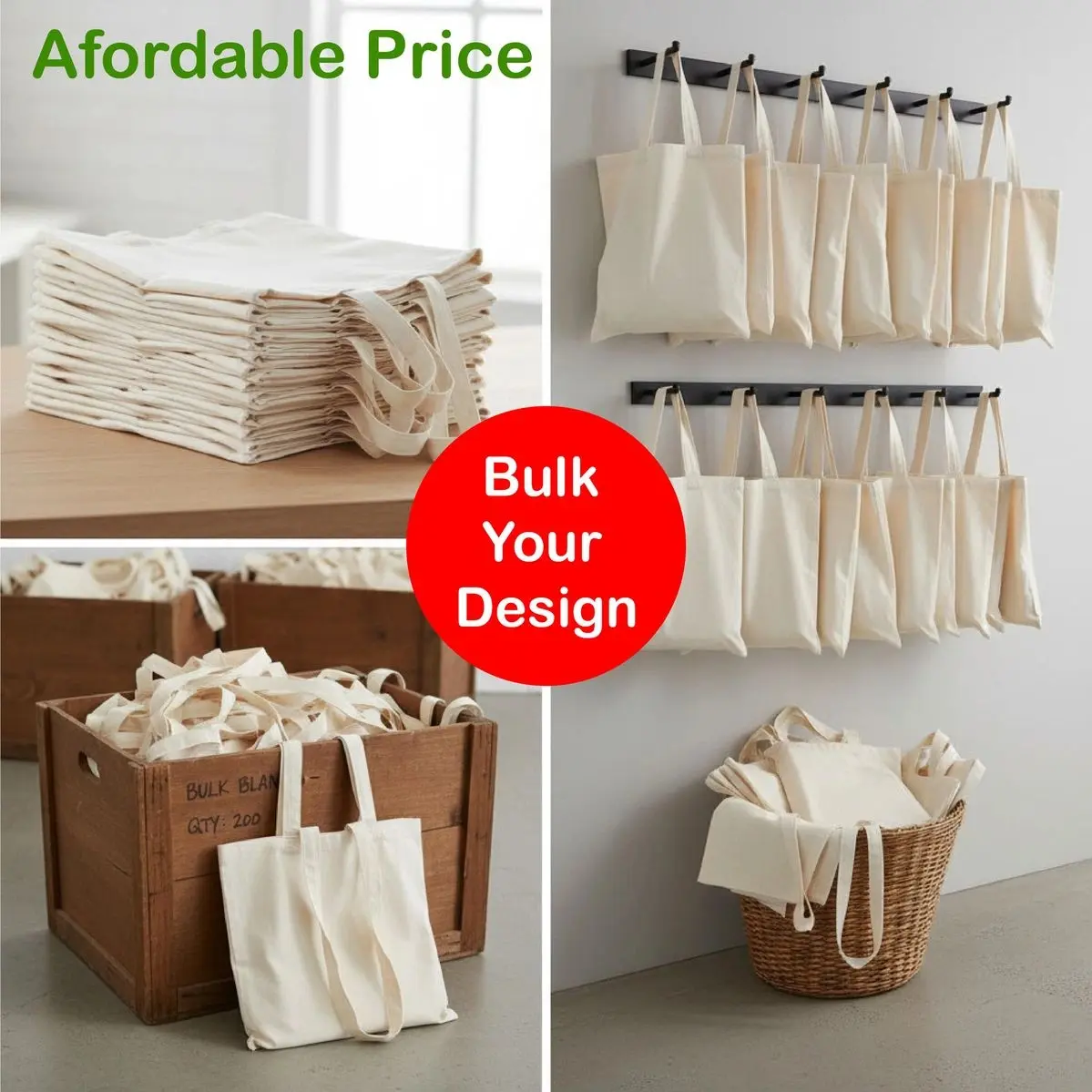 canvas bags bulk