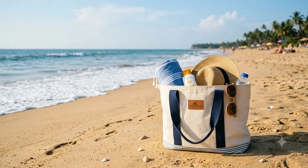 canvas bag beach