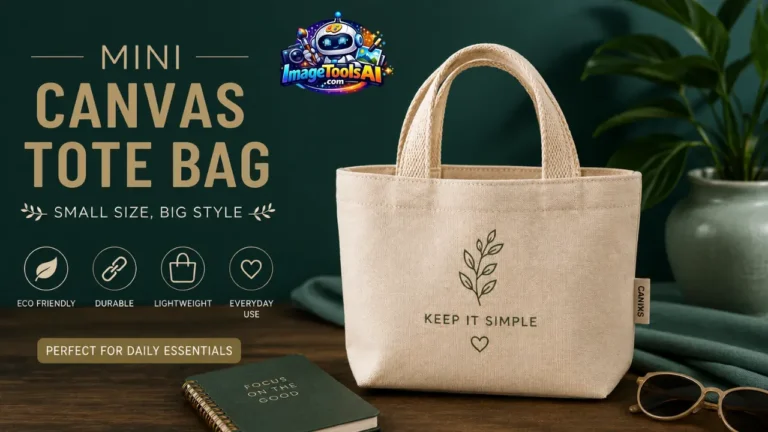 mini canvas tote bag