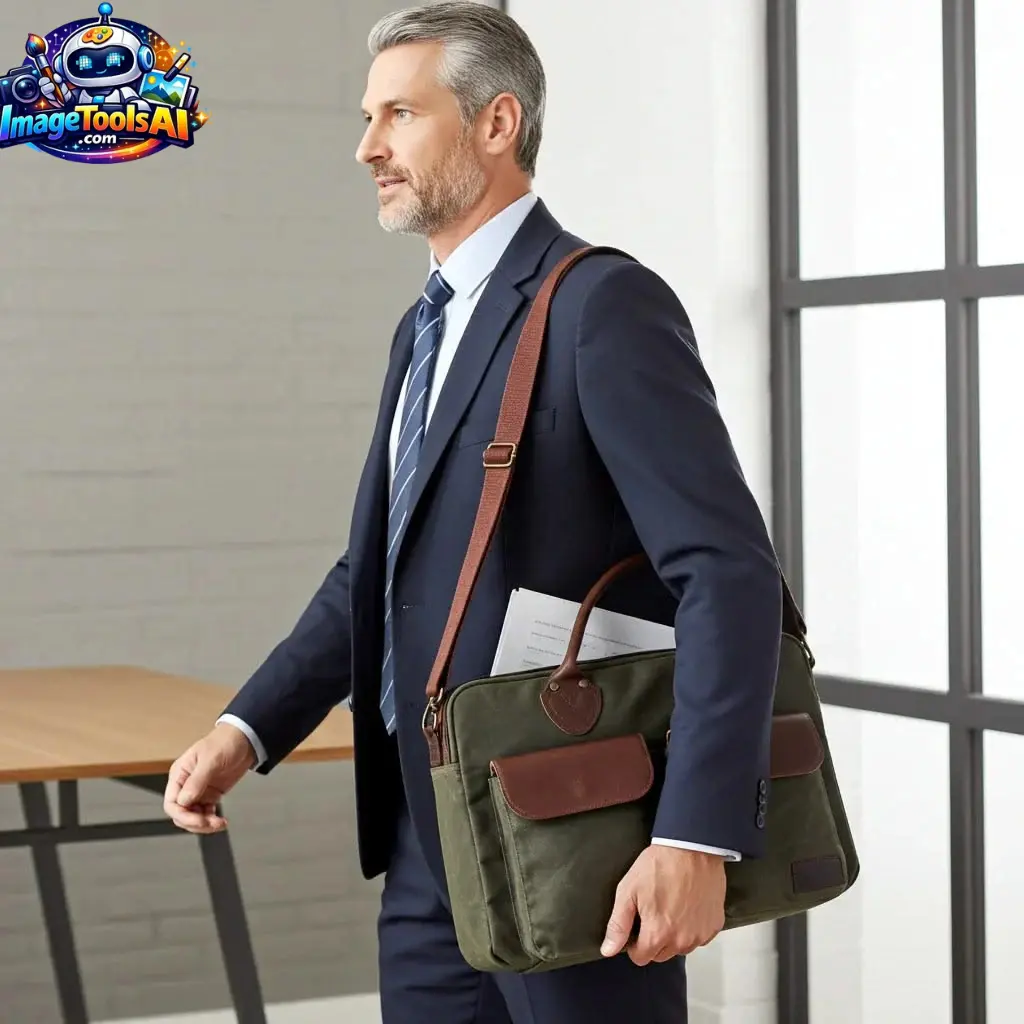 duck head men's waxed canvas laptop bag