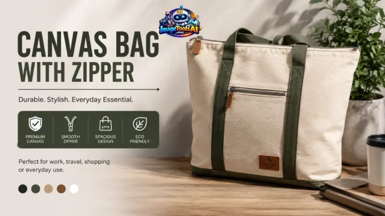 canvas bag with zipper