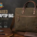 duck head men's waxed canvas laptop bag