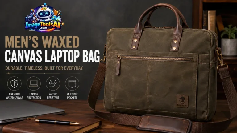 duck head men's waxed canvas laptop bag