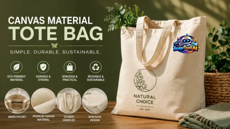 canvas material tote bag