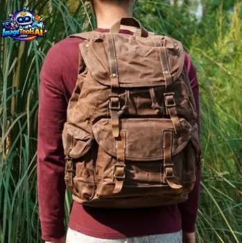 duck head men's waxed canvas laptop bag