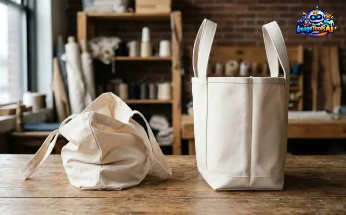 canvas material tote bag