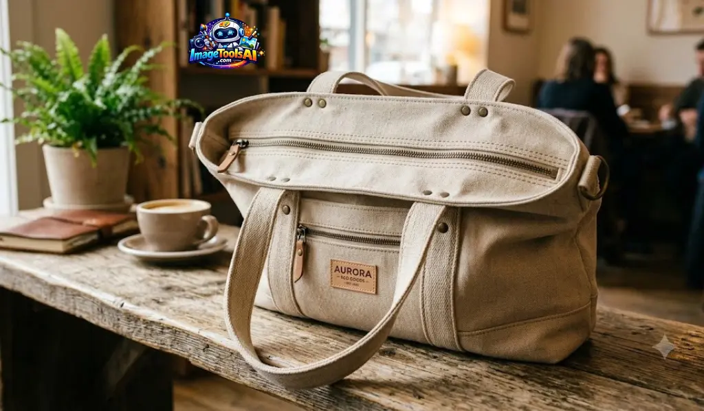 canvas bag with zipper