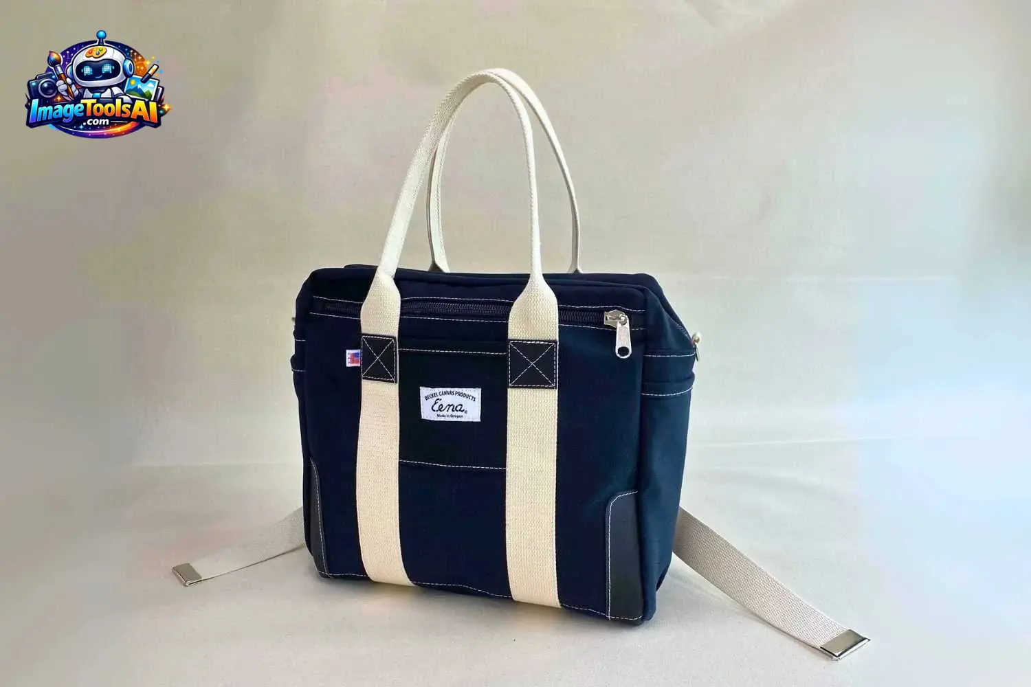 canvas bag with zipper